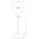 Suspension filaire LINCOLN 1xE27/60W/230V d. 35 cm blanc