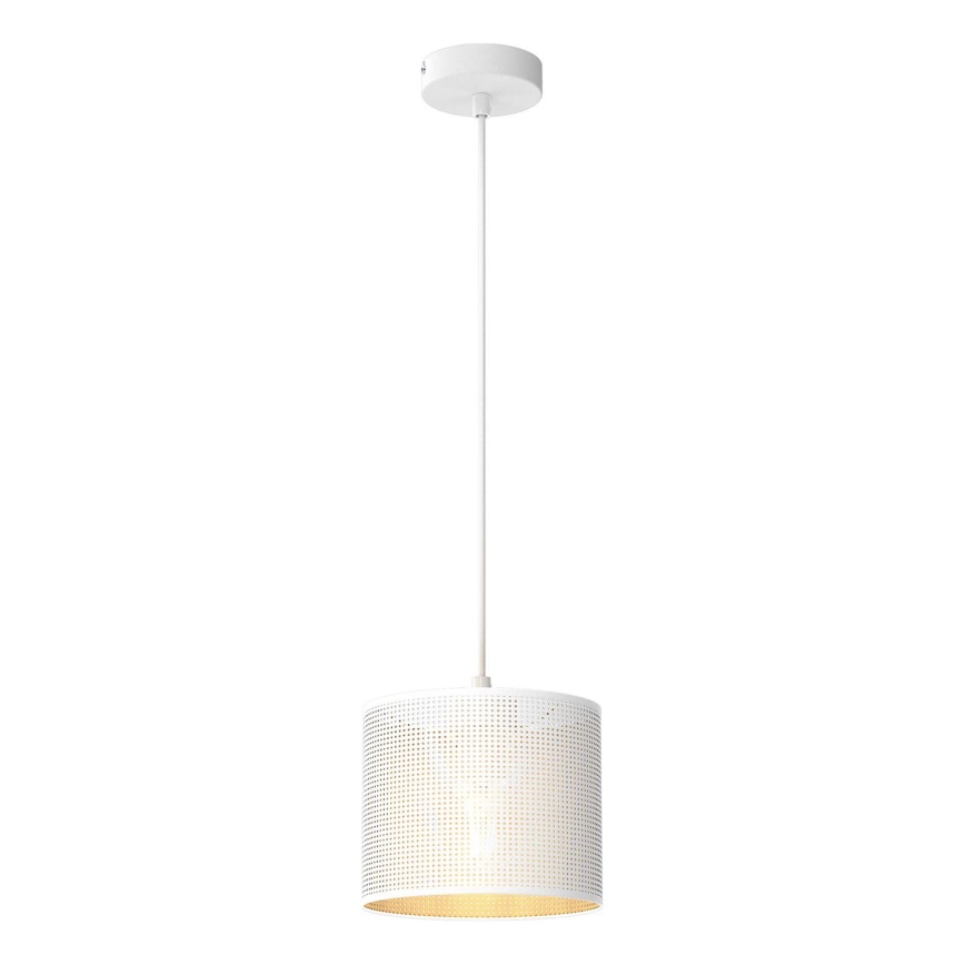 Suspension filaire LOFT SHADE 1xE27/60W/230V d. 18 cm blanc/doré