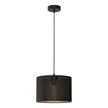 Suspension filaire LOFT SHADE 1xE27/60W/230V d. 25 cm noir/doré