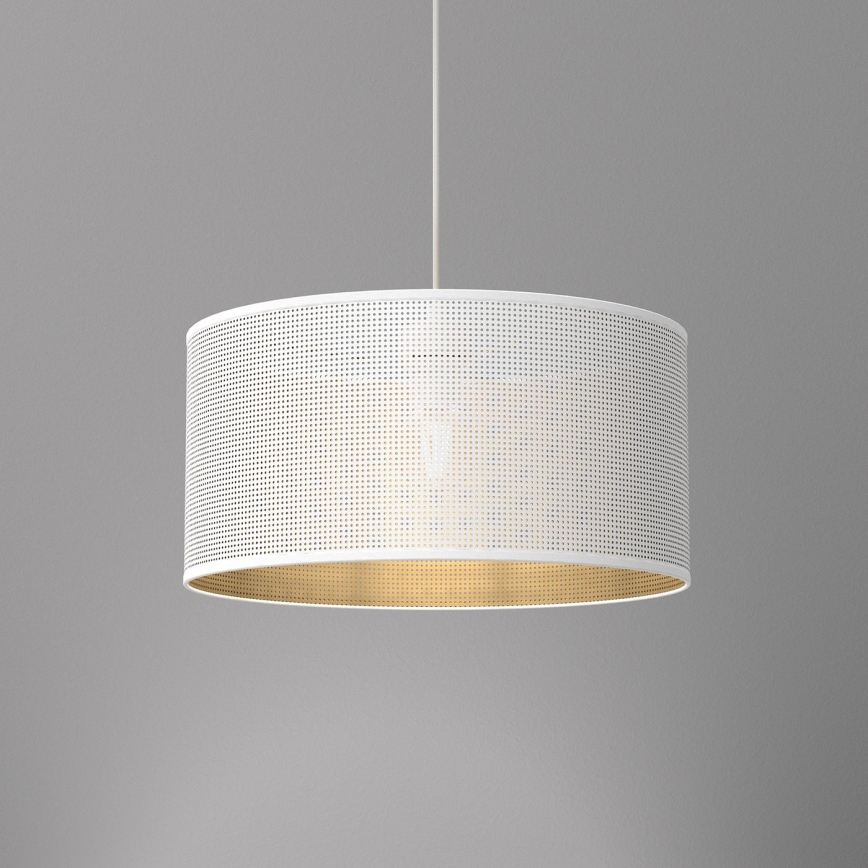 Suspension filaire LOFT SHADE 1xE27/60W/230V d. 40 cm blanc/doré