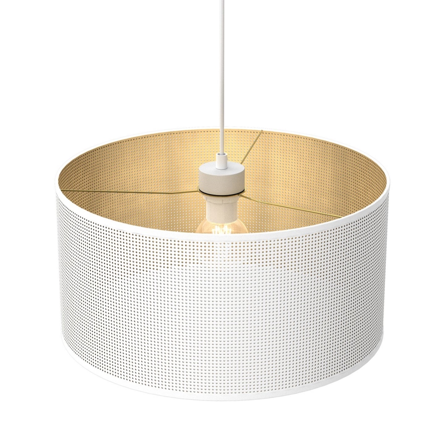 Suspension filaire LOFT SHADE 1xE27/60W/230V d. 40 cm blanc/doré