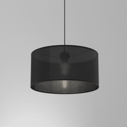 Suspension filaire LOFT SHADE 1xE27/60W/230V d. 40 cm noir