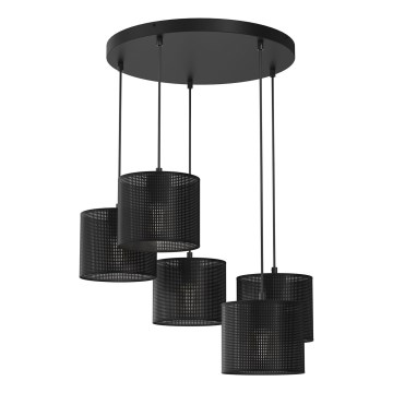 Suspension filaire LOFT SHADE 5xE27/60W/230V noir