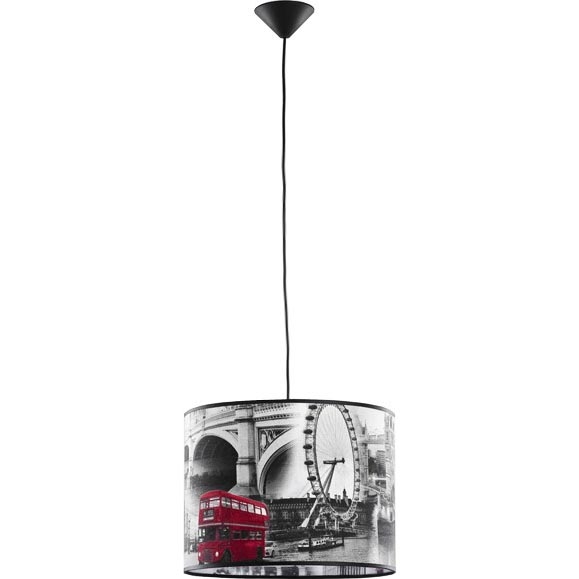 Suspension filaire LONDON 1xE27/15W/230V gris