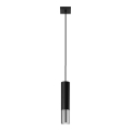 Suspension filaire LOOPEZ 1xGU10/10W/230V noir/chrome brillant