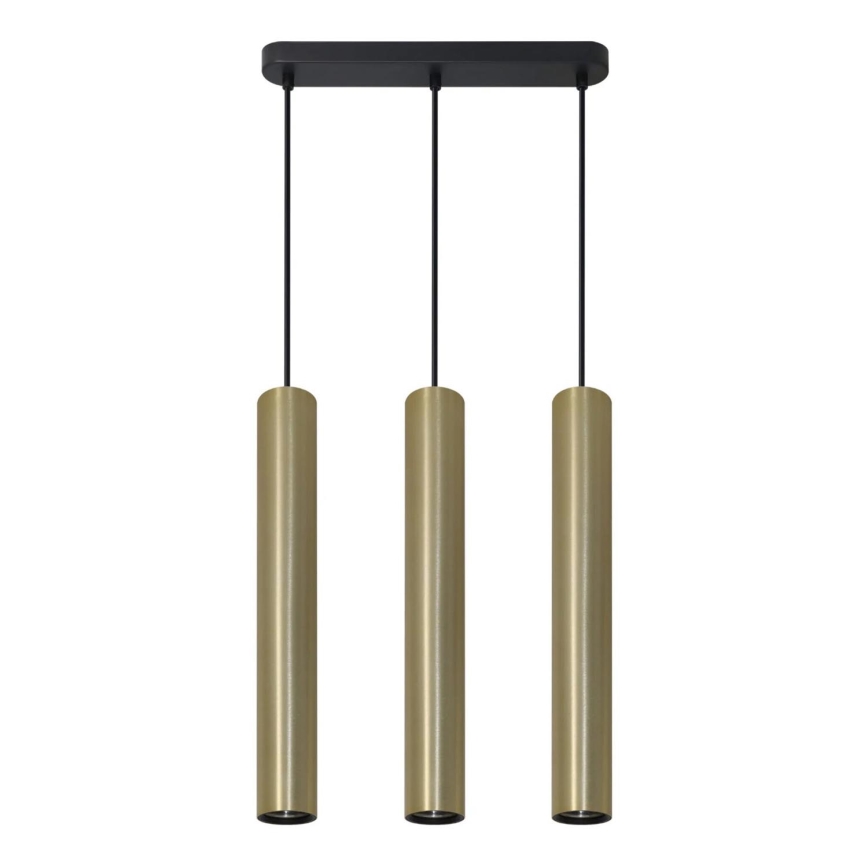 Suspension filaire LUNGOMARE 3xGU10/10W/230V doré