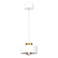 Suspension filaire MARTI 1xE27/15W/230V blanc/doré