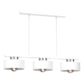 Suspension filaire MARTI 3xE27/15W/230V blanc/chrome brillant