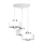 Suspension filaire MARTI 3xE27/15W/230V blanc/chrome brillant