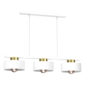 Suspension filaire MARTI 3xE27/15W/230V blanc/doré