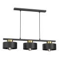 Suspension filaire MARTI 3xE27/15W/230V noir/doré