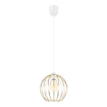 Suspension filaire MATT 1xE27/60W/230V blanc/doré