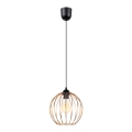 Suspension filaire MATT 1xE27/60W/230V noire/cuivrée