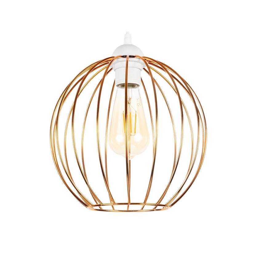 Suspension filaire MATT 3xE27/60W/230V blanc/cuivre