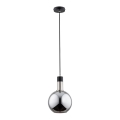 Suspension filaire MAYA 1xE27/60W/230V noire/chrome brillant