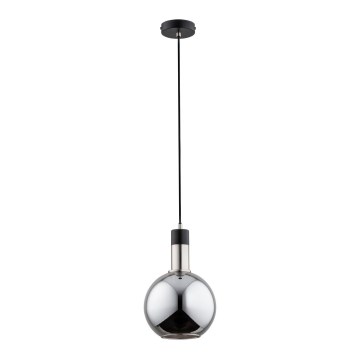 Suspension filaire MAYA 1xE27/60W/230V noire/chrome brillant