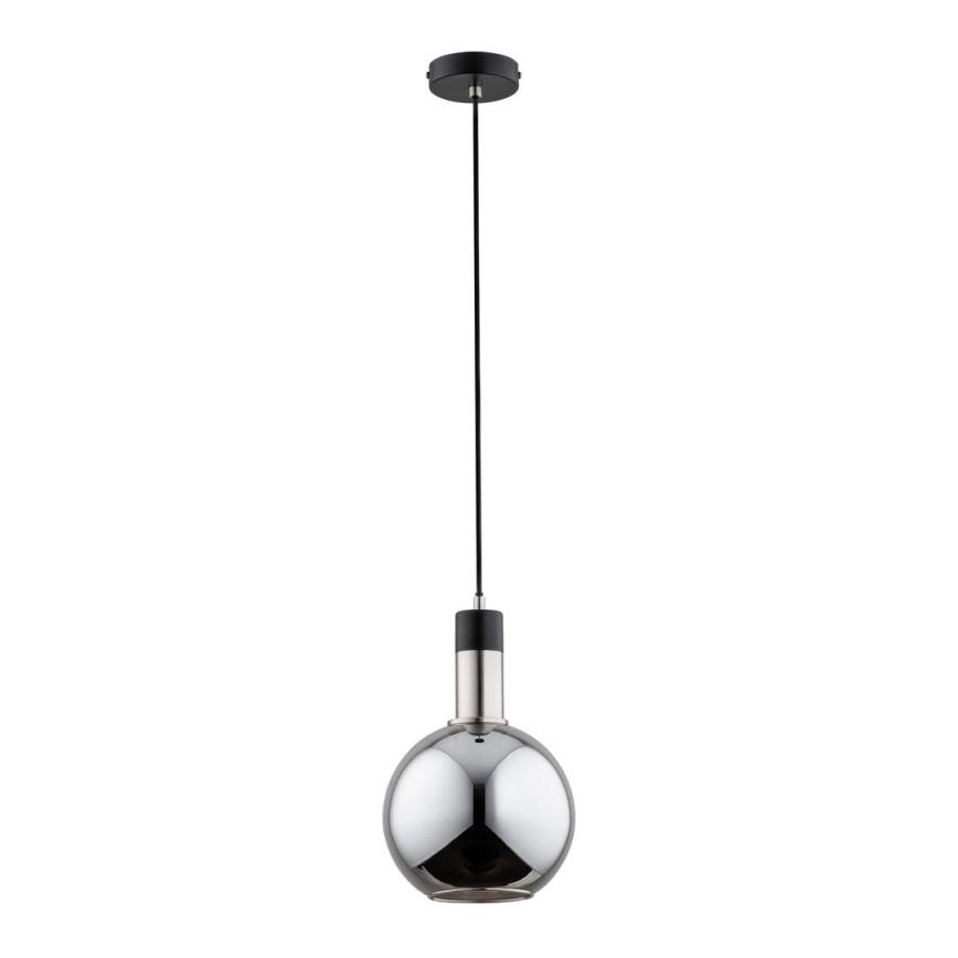 Suspension filaire MAYA 1xE27/60W/230V noire/chrome brillant