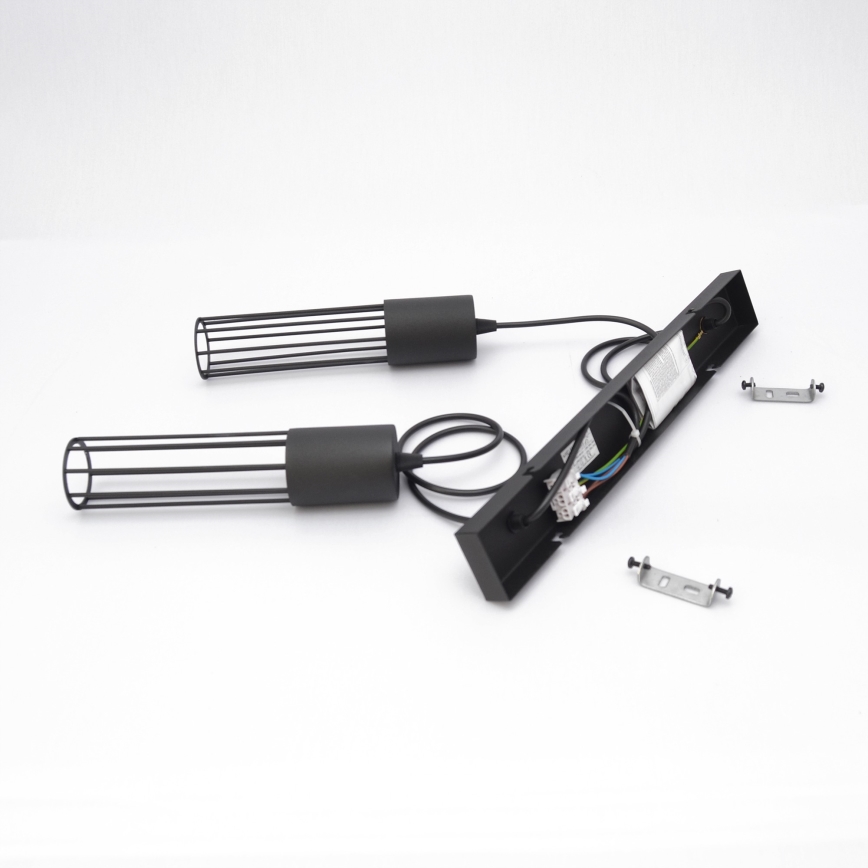 Suspension filaire MELODY 2xE27/15W/230V noir