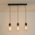 Suspension filaire MELODY 3xE27/15W/230V noir