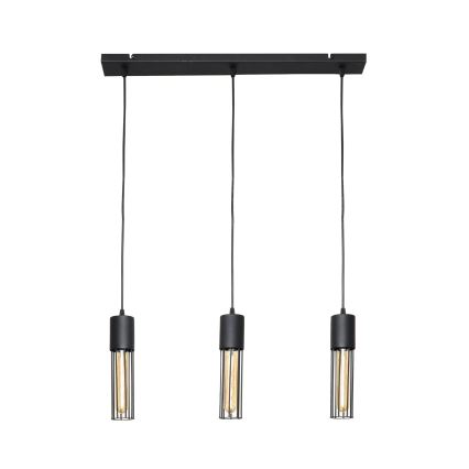 Suspension filaire MELODY 3xE27/15W/230V noir