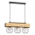 Suspension filaire MENTON 3xE27/15W/230V noir/marron/chêne