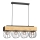 Suspension filaire MENTON 4xE27/15W/230V noir/marron/chêne