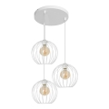 Suspension filaire MERCURE 3xE27/15W/230V blanche