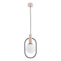 Suspension filaire MIKI 1xE14/10W/230V noir/beige