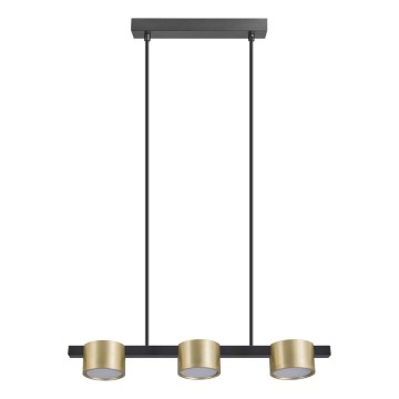 Suspension filaire MIRELLA 3xGX53/6W/230V doré/noir