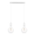 Suspension filaire MIROS 2xE27/60W/230V blanc