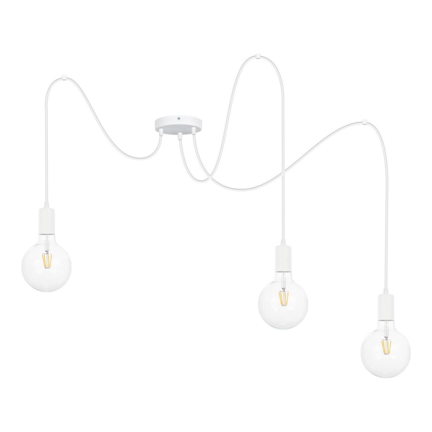 Suspension filaire MIROS 3xE27/60W/230V araignée blanc
