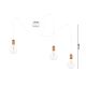 Suspension filaire MIROS 3xE27/60W/230V blanc/cuivre