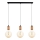 Suspension filaire MIROS 3xE27/60W/230V noir/cuivre