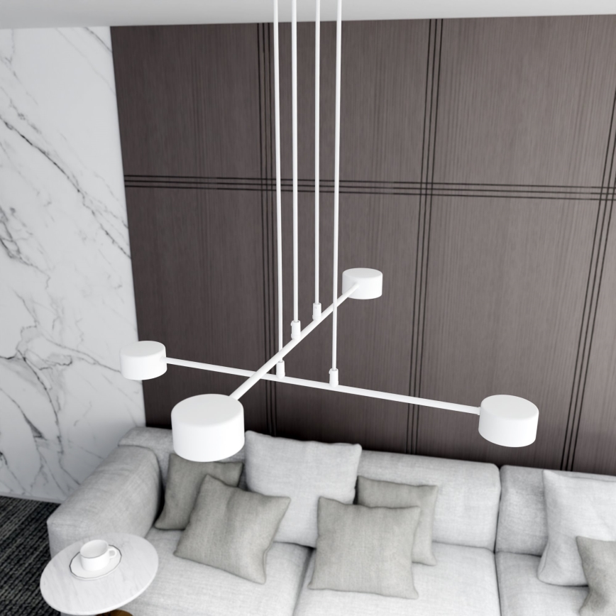 Suspension filaire MODUS 4xGX53/10W/230V blanc