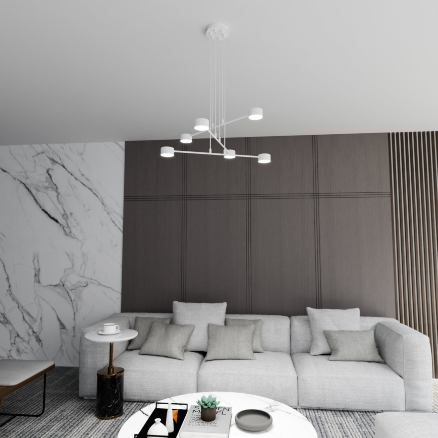 Suspension filaire MODUS 6xGX53/10W/230V blanc