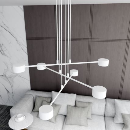 Suspension filaire MODUS 6xGX53/10W/230V blanc