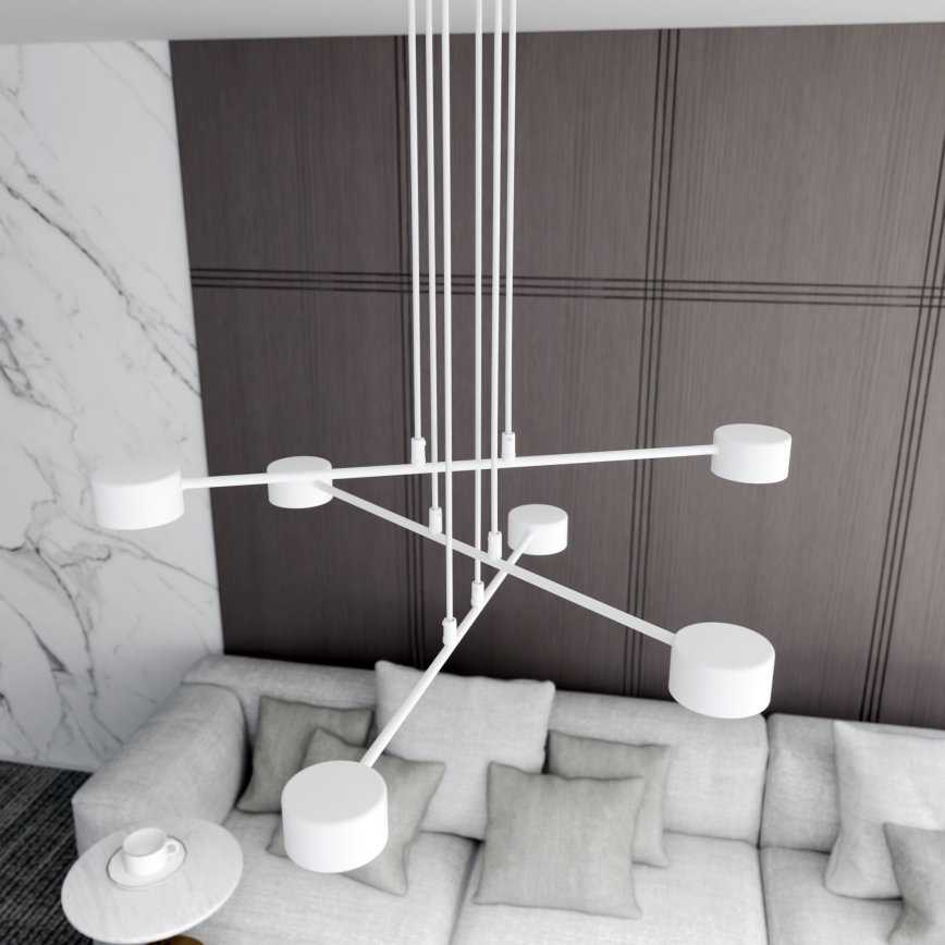 Suspension filaire MODUS 6xGX53/10W/230V blanc