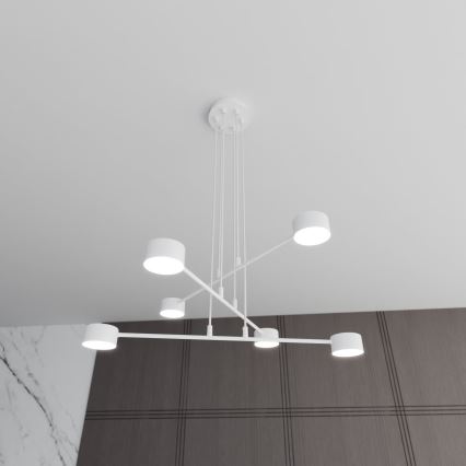 Suspension filaire MODUS 6xGX53/10W/230V blanc