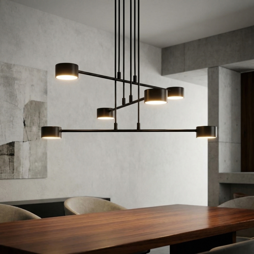 Suspension filaire MODUS 6xGX53/10W/230V noir