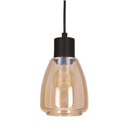 Suspension filaire MOLDO 1xE27/40W/230V noir/fumé beige