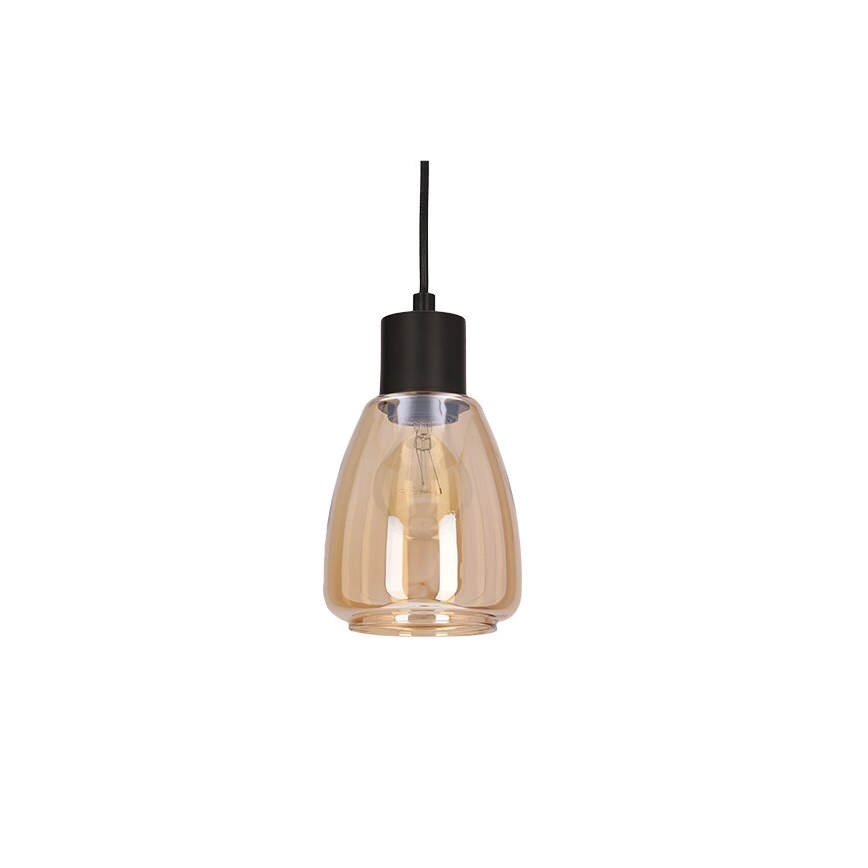 Suspension filaire MOLDO 1xE27/40W/230V noir/fumé beige