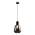 Suspension filaire MOLDO 1xE27/40W/230V noir/fumé noir