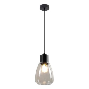 Suspension filaire MOLDO 1xE27/40W/230V noir/transparent