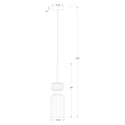 Suspension filaire MOLLY 1xE14/40W/230V d. 12 cm doré/orange/vert
