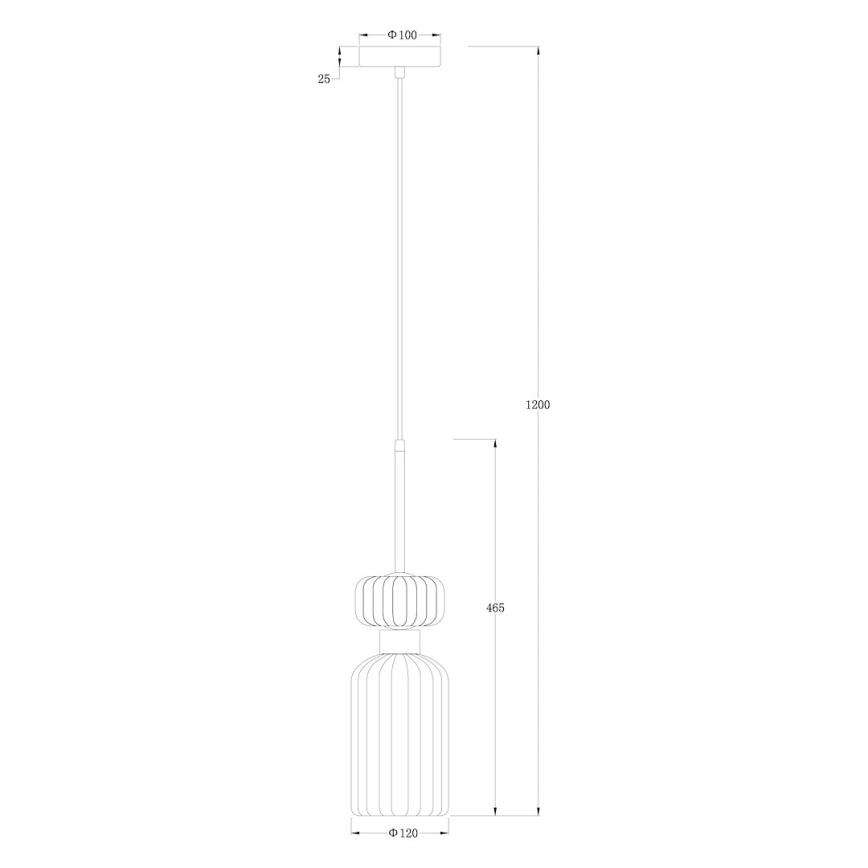 Suspension filaire MOLLY 1xE14/40W/230V d. 12 cm doré/orange/vert