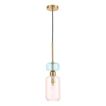 Suspension filaire MOLLY 1xE14/40W/230V d. 12 cm doré/rose/bleu