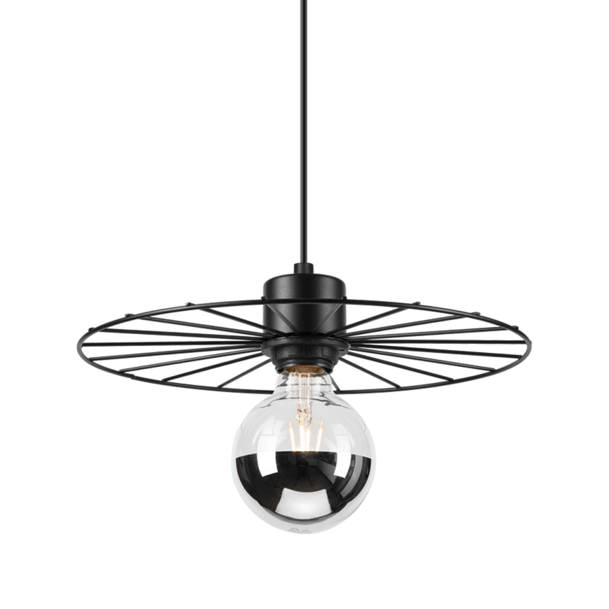 Suspension filaire MONTANA 1xE27/15W/230V d. 30 cm noir