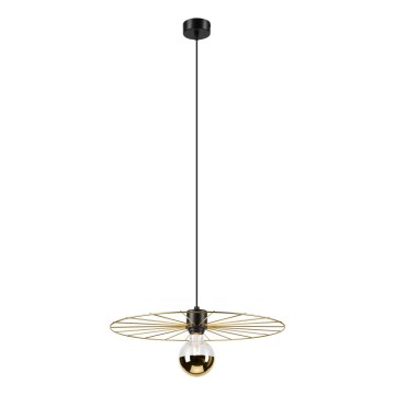 Suspension filaire MONTANA 1xE27/15W/230V d. 45 cm doré/noir