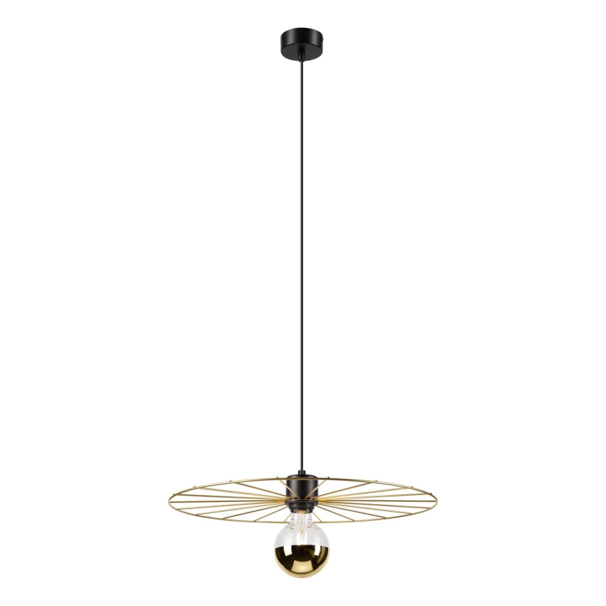 Suspension filaire MONTANA 1xE27/15W/230V d. 45 cm doré/noir