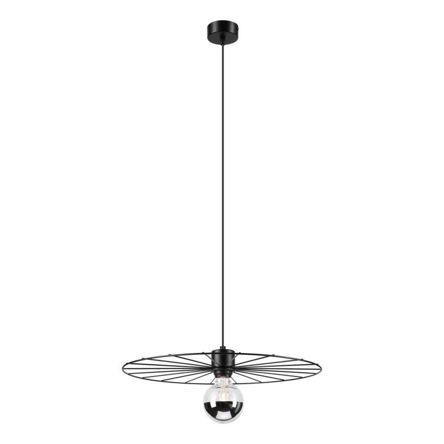 Suspension filaire MONTANA 1xE27/15W/230V d. 45 cm noir